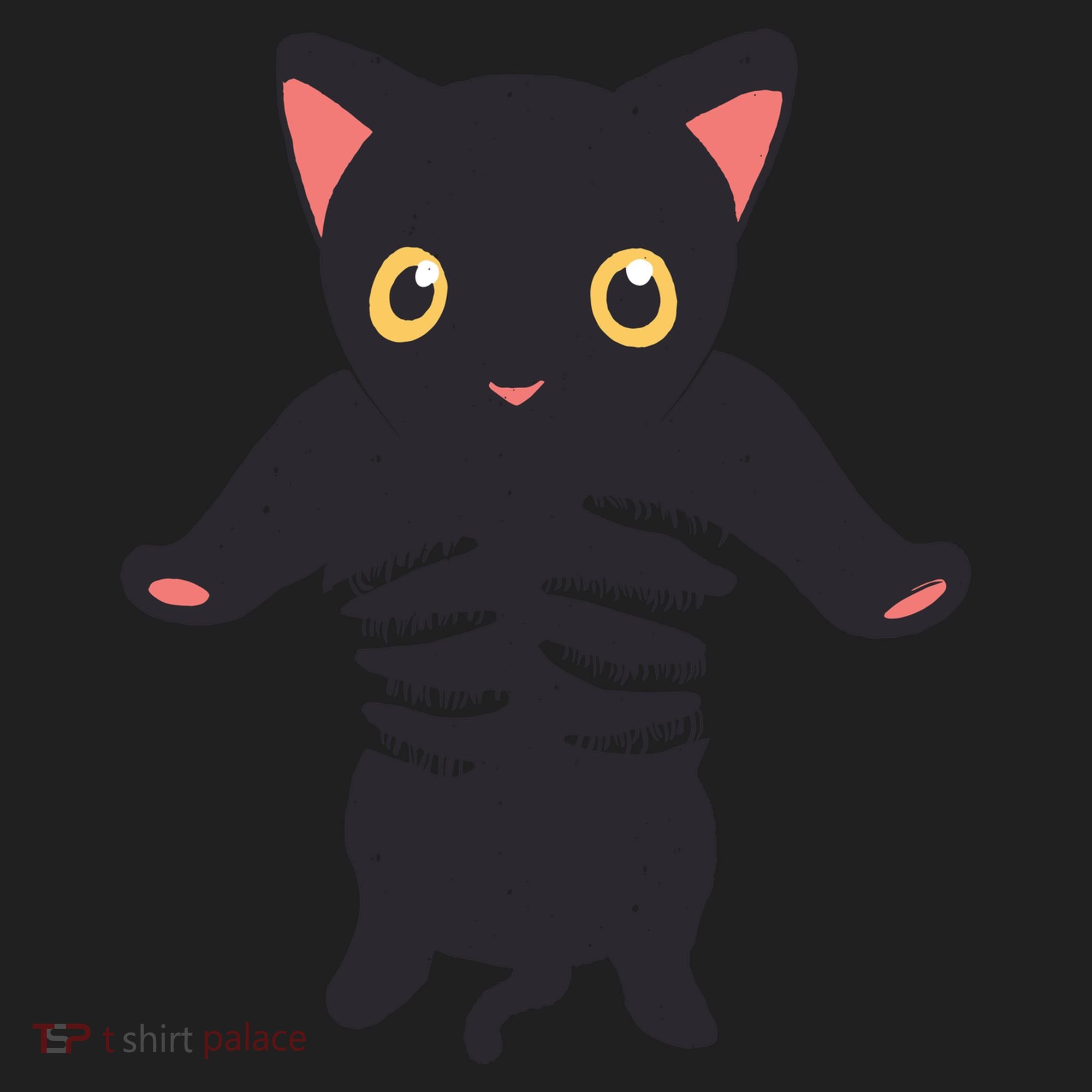 Black Kitty Being Held Beanie