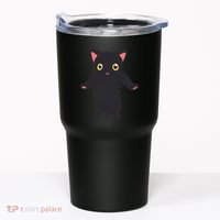 Black Kitty Being Held Tumbler thumb 0
