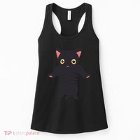 Black Kitty Being Held Women's Tank Top thumb 0