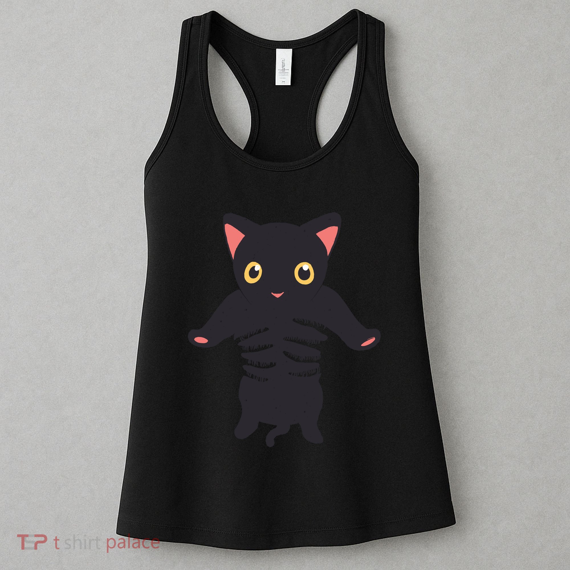 Black Kitty Being Held Women's Tank Top