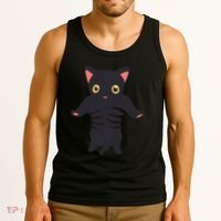Black Kitty Being Held Tank Top thumb 3