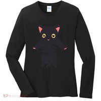 Black Kitty Being Held Women's Long Sleeve Shirt thumb 0