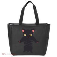 Black Kitty Being Held Tote Bag thumb 0