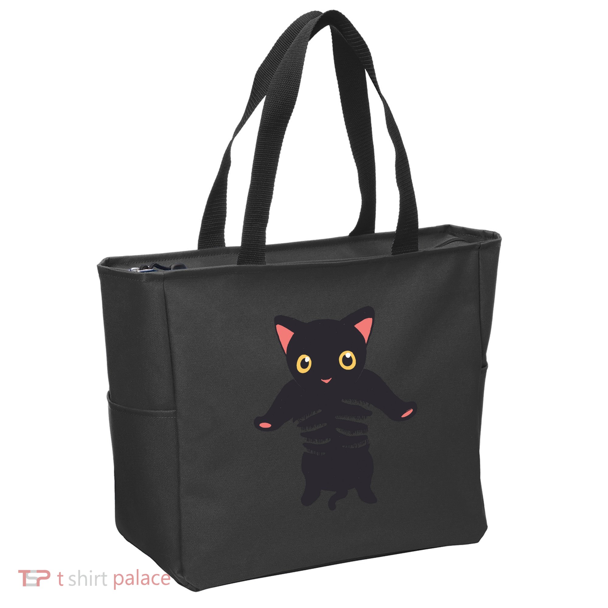 Black Kitty Being Held Tote Bag
