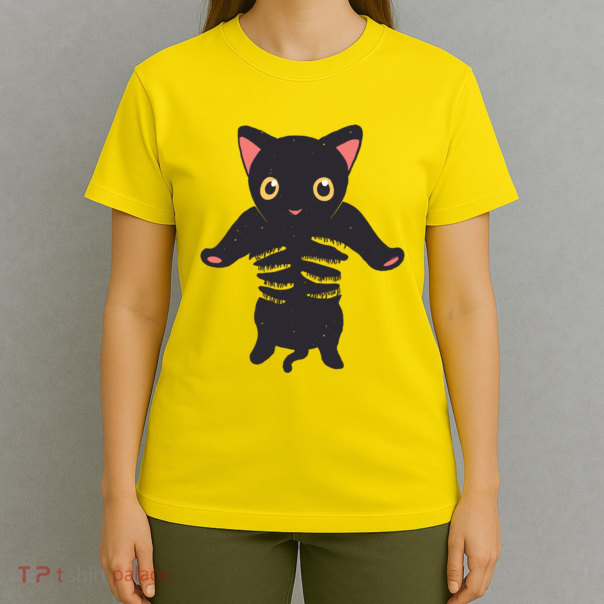 Black Kitty Being Held T-Shirt