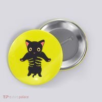 Black Kitty Being Held Button thumb 0
