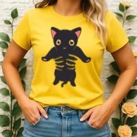 Black Kitty Being Held Women's T-Shirt thumb 2