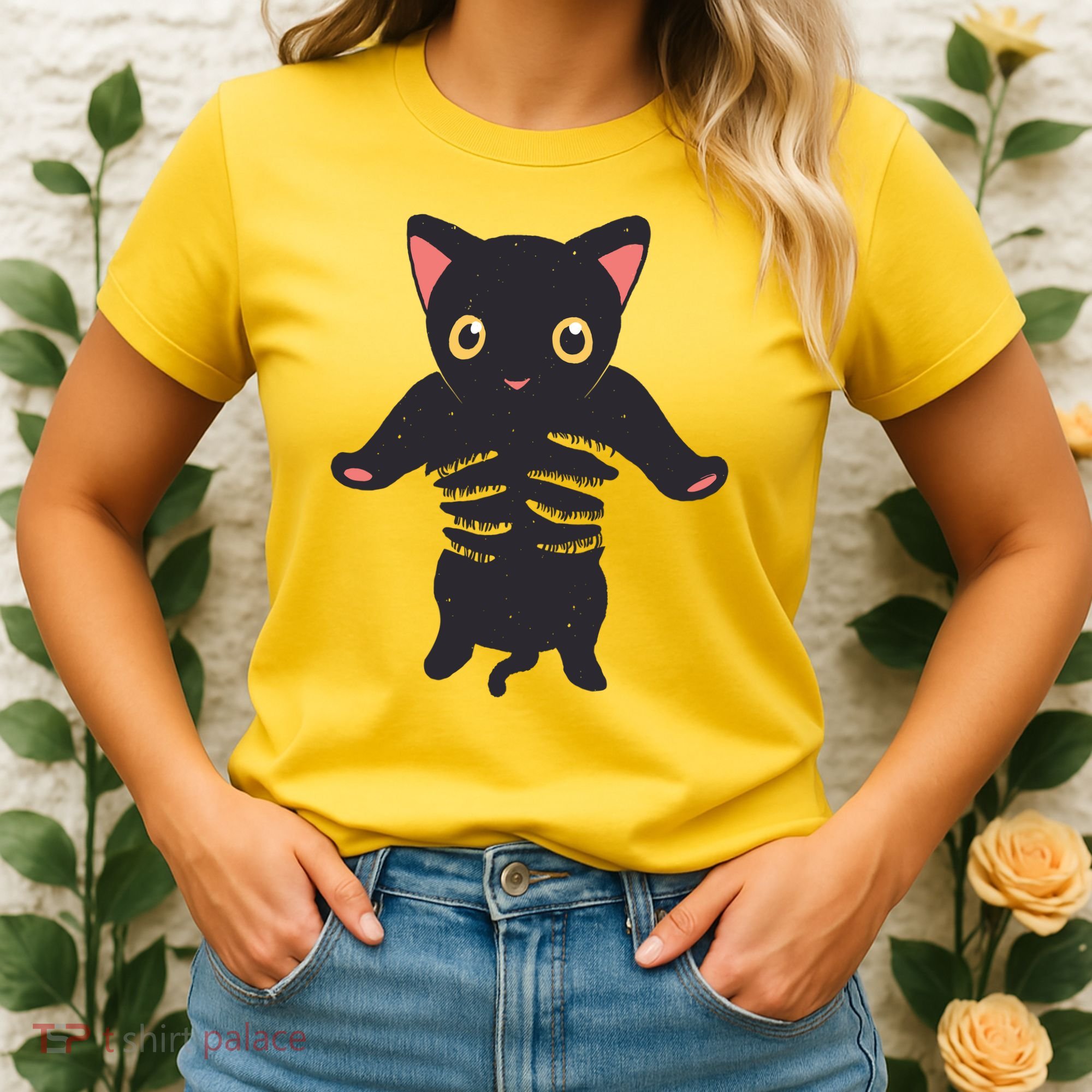 Black Kitty Being Held Women's T-Shirt