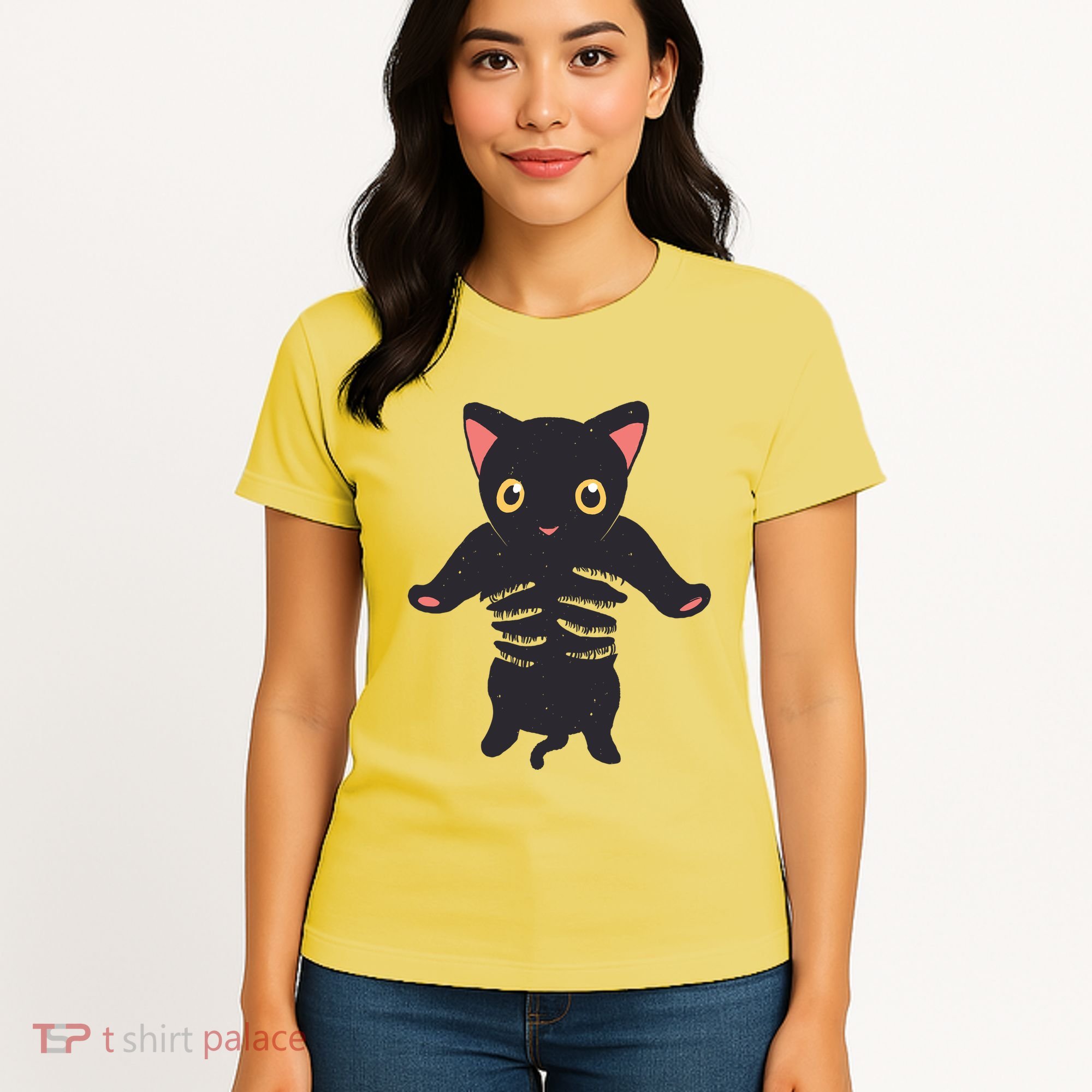 Black Kitty Being Held Women's T-Shirt