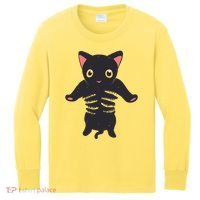 Black Kitty Being Held Kids Long Sleeve Shirt thumb 0