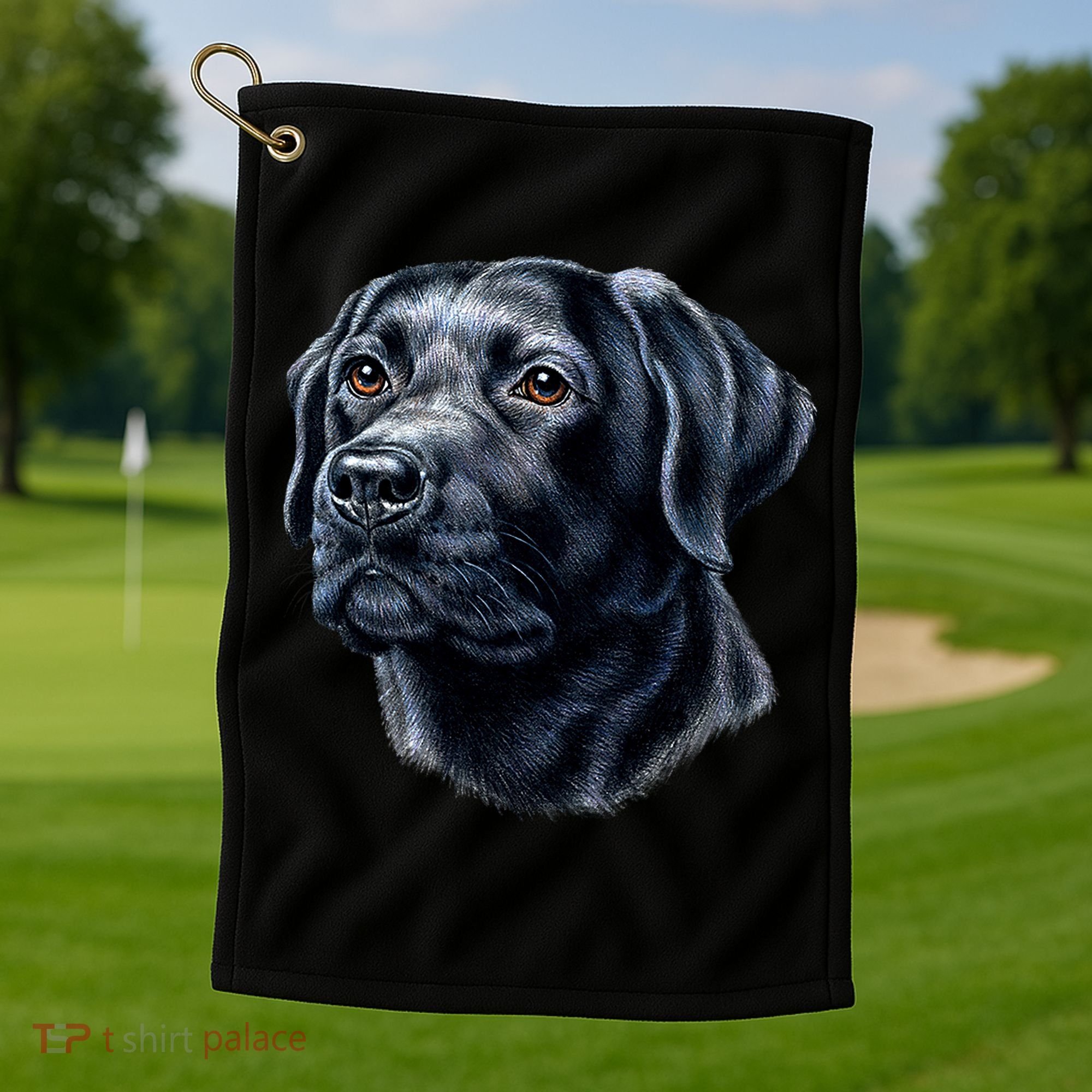 Black Lab Golf Towel