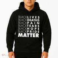 Black Lives Deaths Pain Tears Hope Pride Matter Hoodie thumb 2