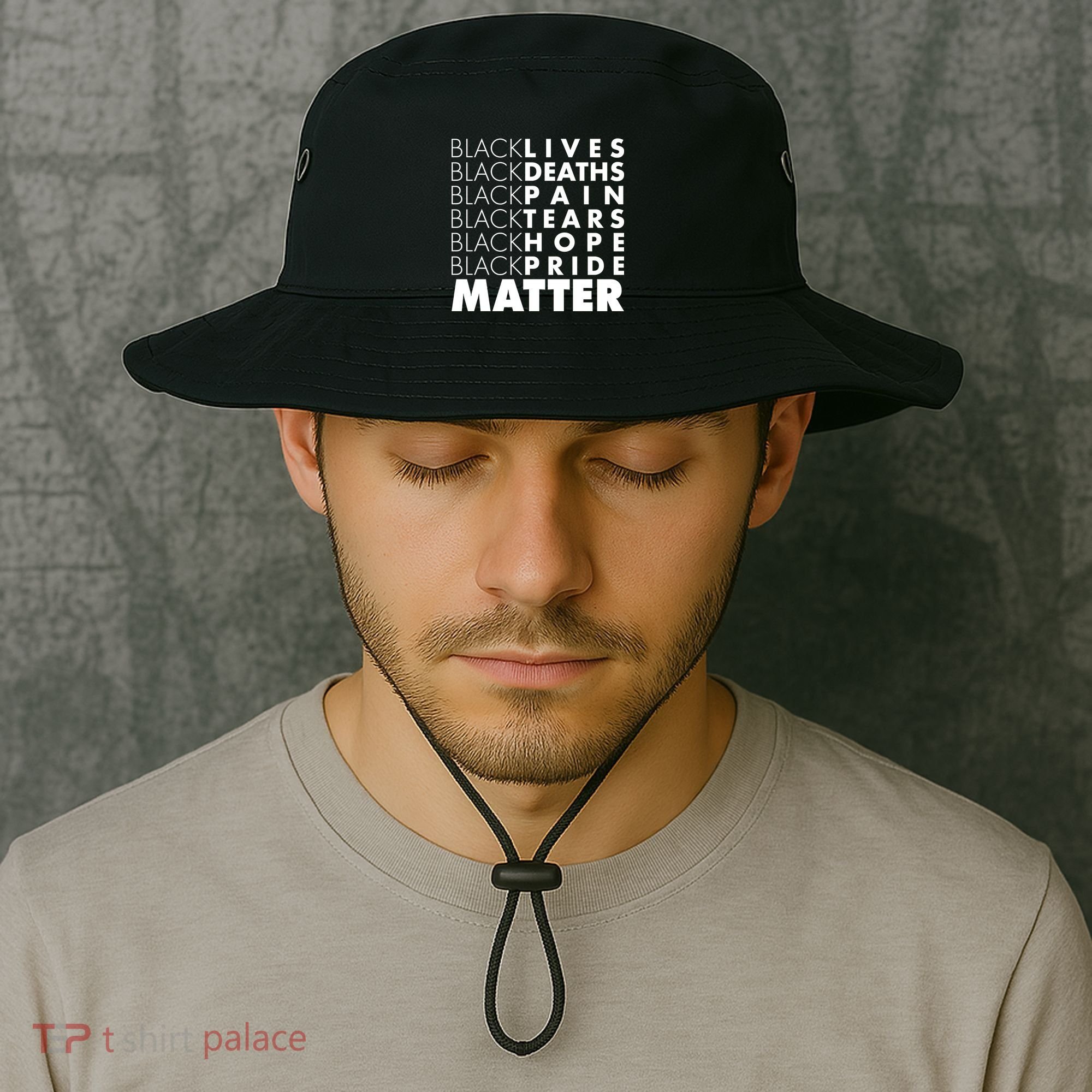 Black Lives Deaths Pain Tears Hope Pride Matter Bucket Hat