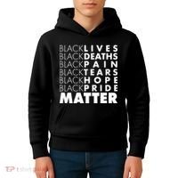 Black Lives Deaths Pain Tears Hope Pride Matter Kids Hoodie thumb 4