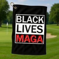 Black Lives MAGA Golf Towel thumb 1