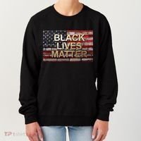 Black Lives Matter Abstract United States Flag Women's Sweatshirt thumb 0