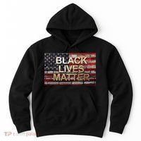 Black Lives Matter Abstract United States Flag Hoodie thumb 0