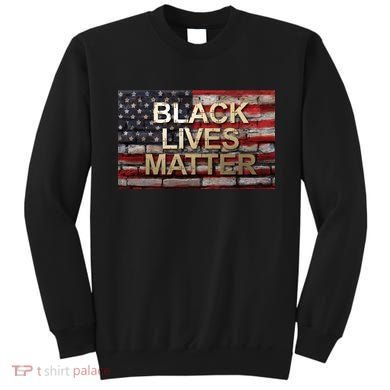 Black Lives Matter Abstract United States Flag Sweatshirt