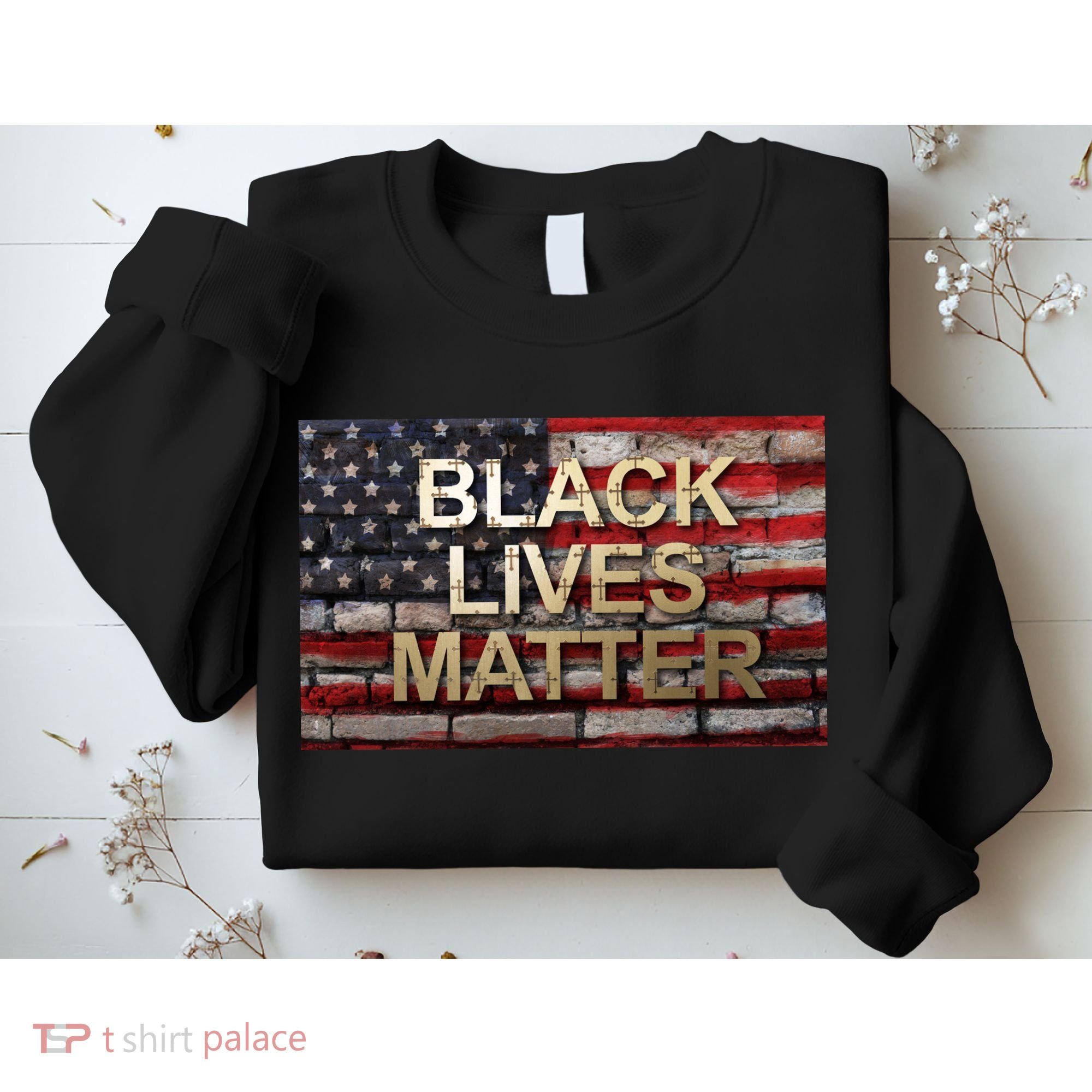 Black Lives Matter Abstract United States Flag Sweatshirt
