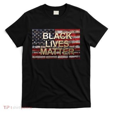 Black Lives Matter Abstract United States Flag T-Shirt