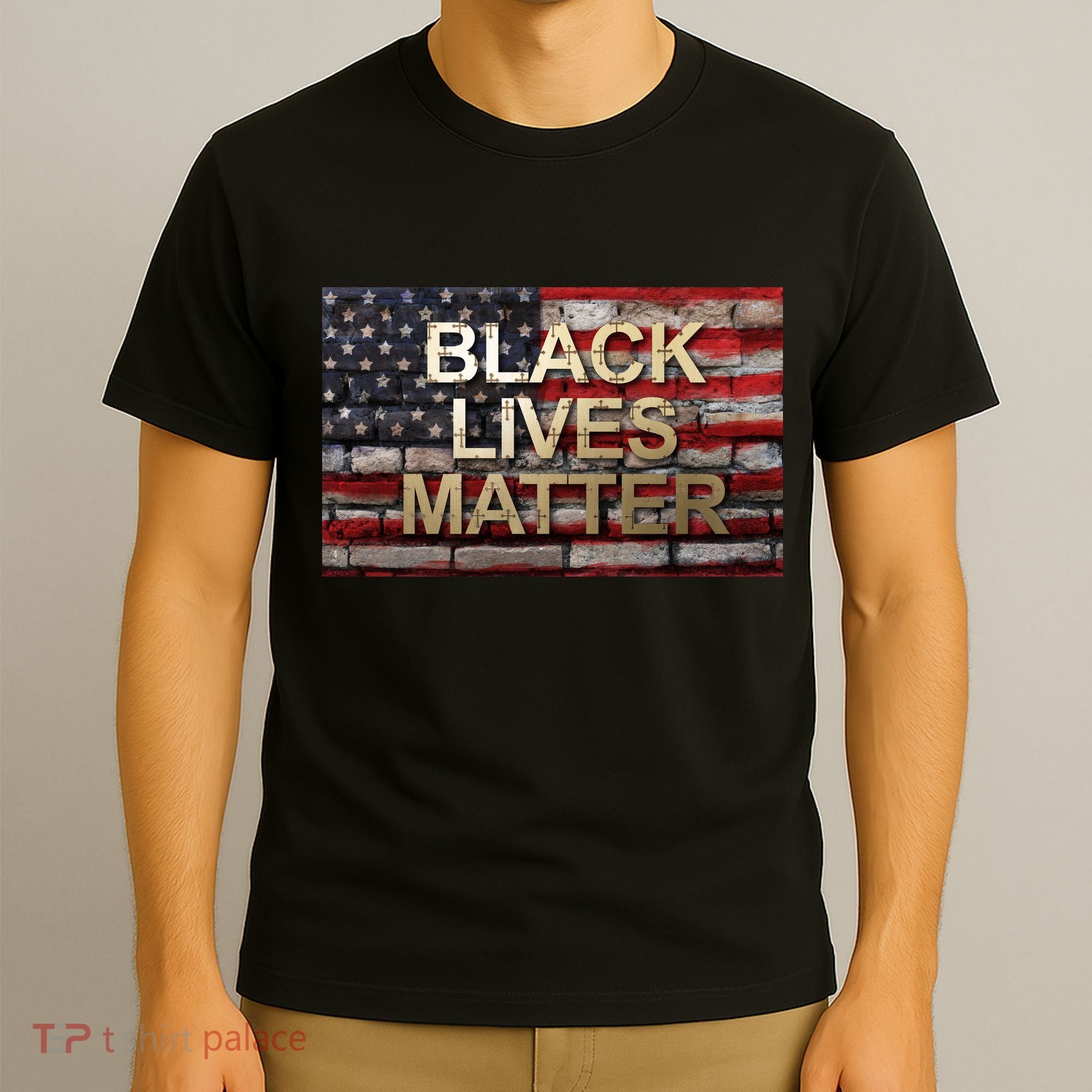 Black Lives Matter Abstract United States Flag T-Shirt