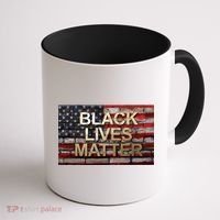 Black Lives Matter Abstract United States Flag Coffee Mug thumb 1