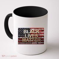 Black Lives Matter Abstract United States Flag Coffee Mug thumb 0