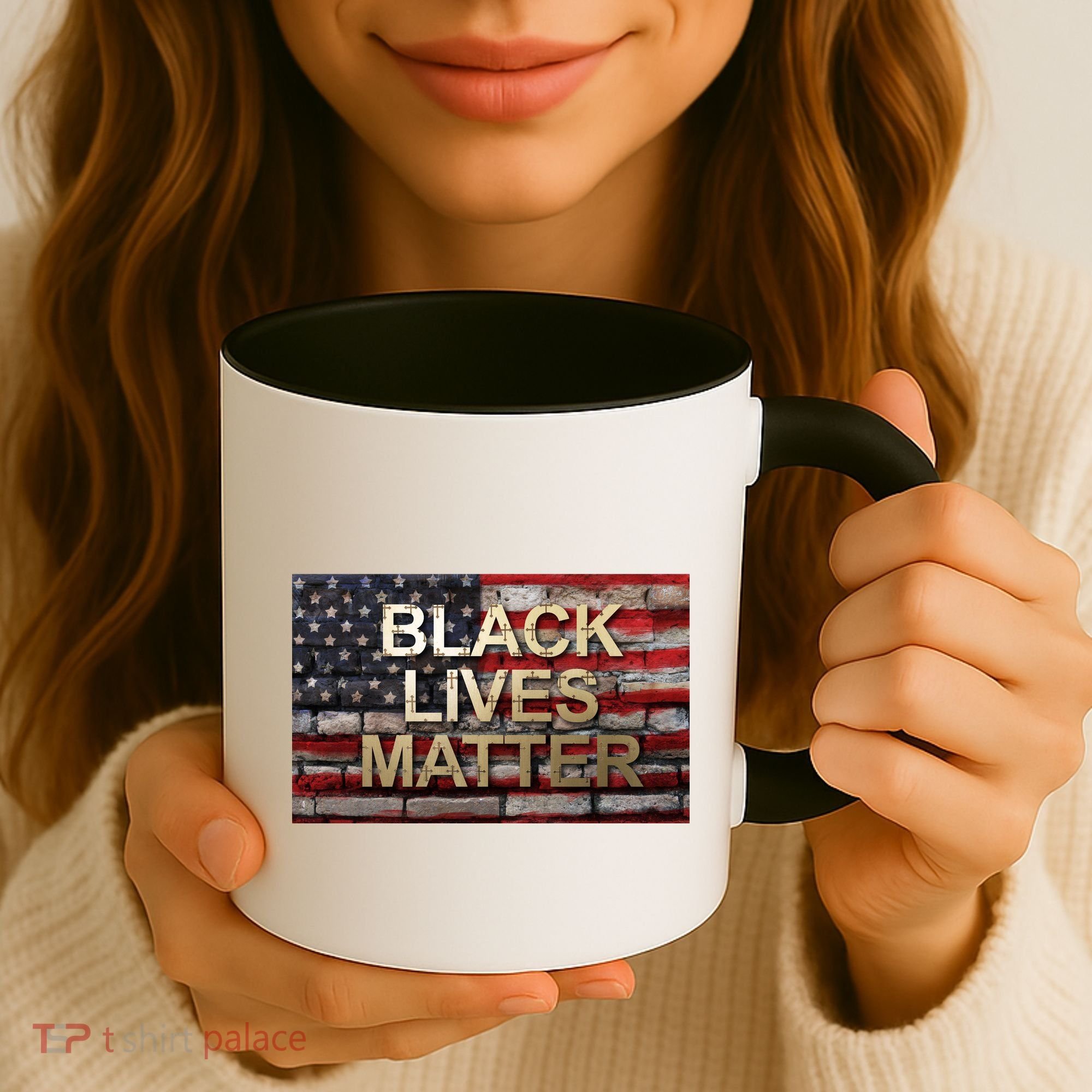 Black Lives Matter Abstract United States Flag Coffee Mug