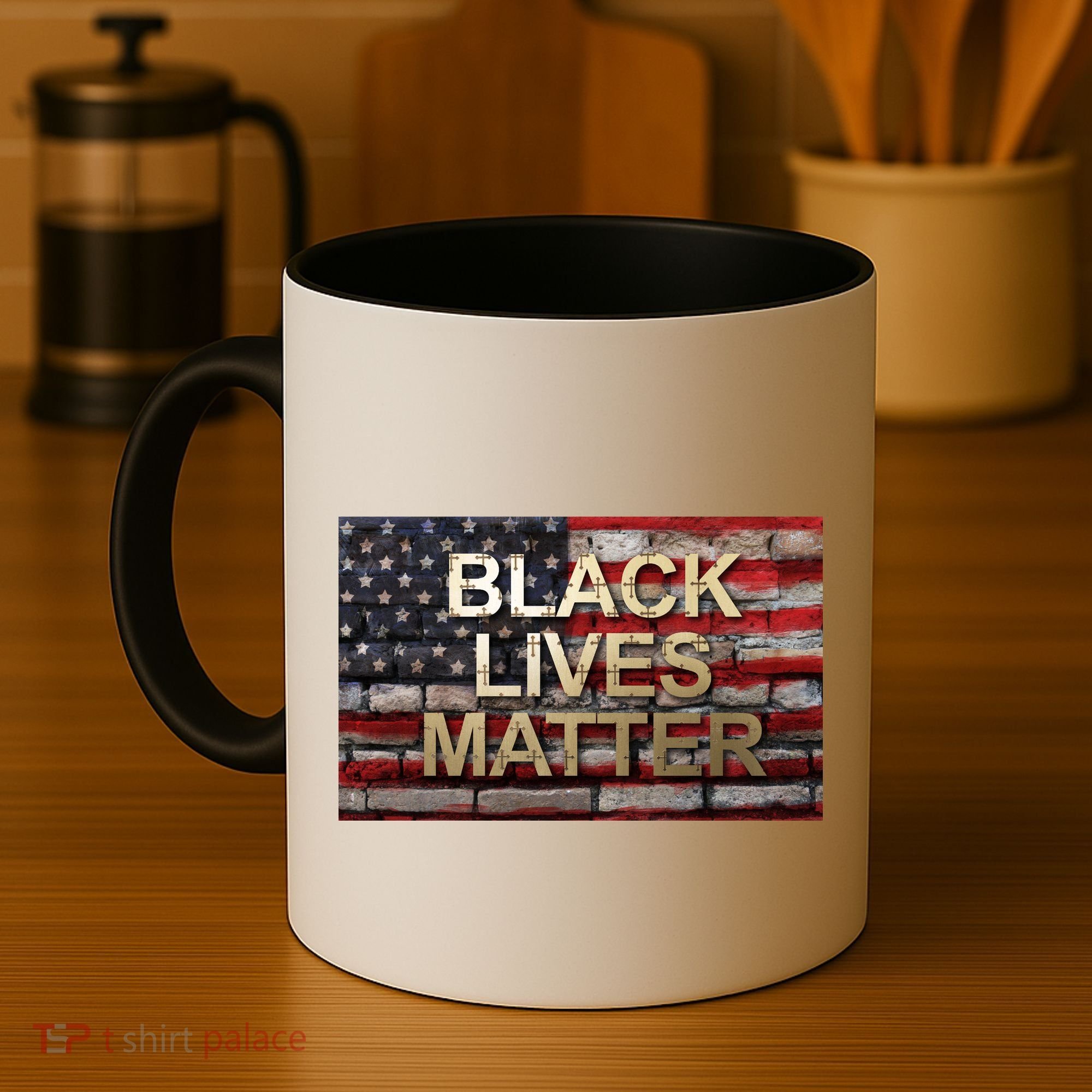 Black Lives Matter Abstract United States Flag Coffee Mug