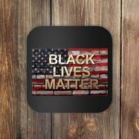 Black Lives Matter Abstract United States Flag Coaster thumb 0
