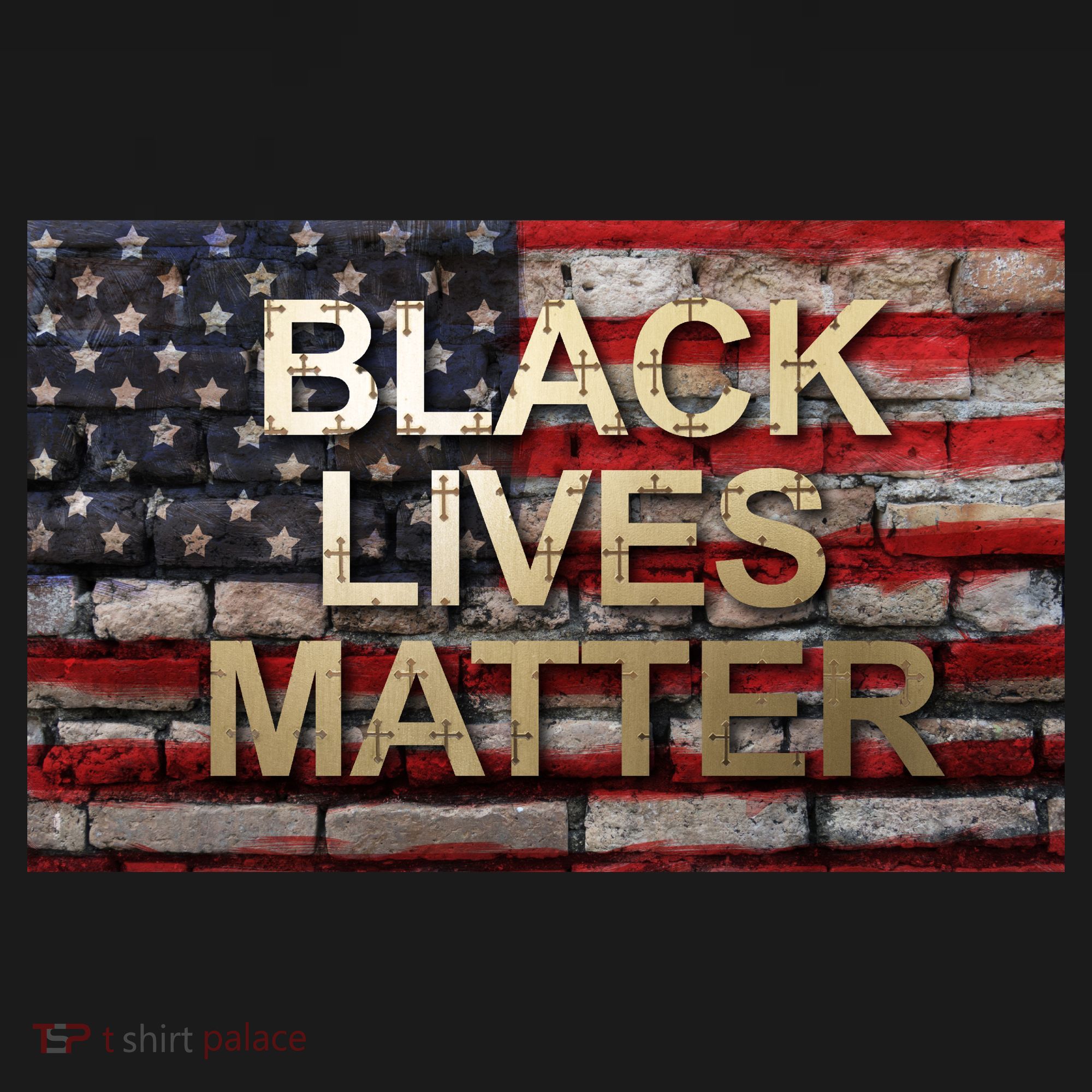 Black Lives Matter Abstract United States Flag Women's Hoodie