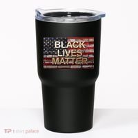 Black Lives Matter Abstract United States Flag Tumbler thumb 0