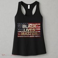 Black Lives Matter Abstract United States Flag Women's Tank Top thumb 3