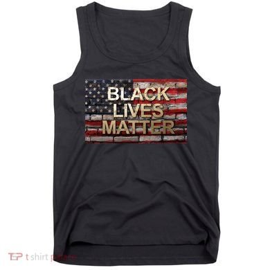Black Lives Matter Abstract United States Flag Tank Top