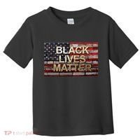 Black Lives Matter Abstract United States Flag Toddler T-Shirt thumb 0