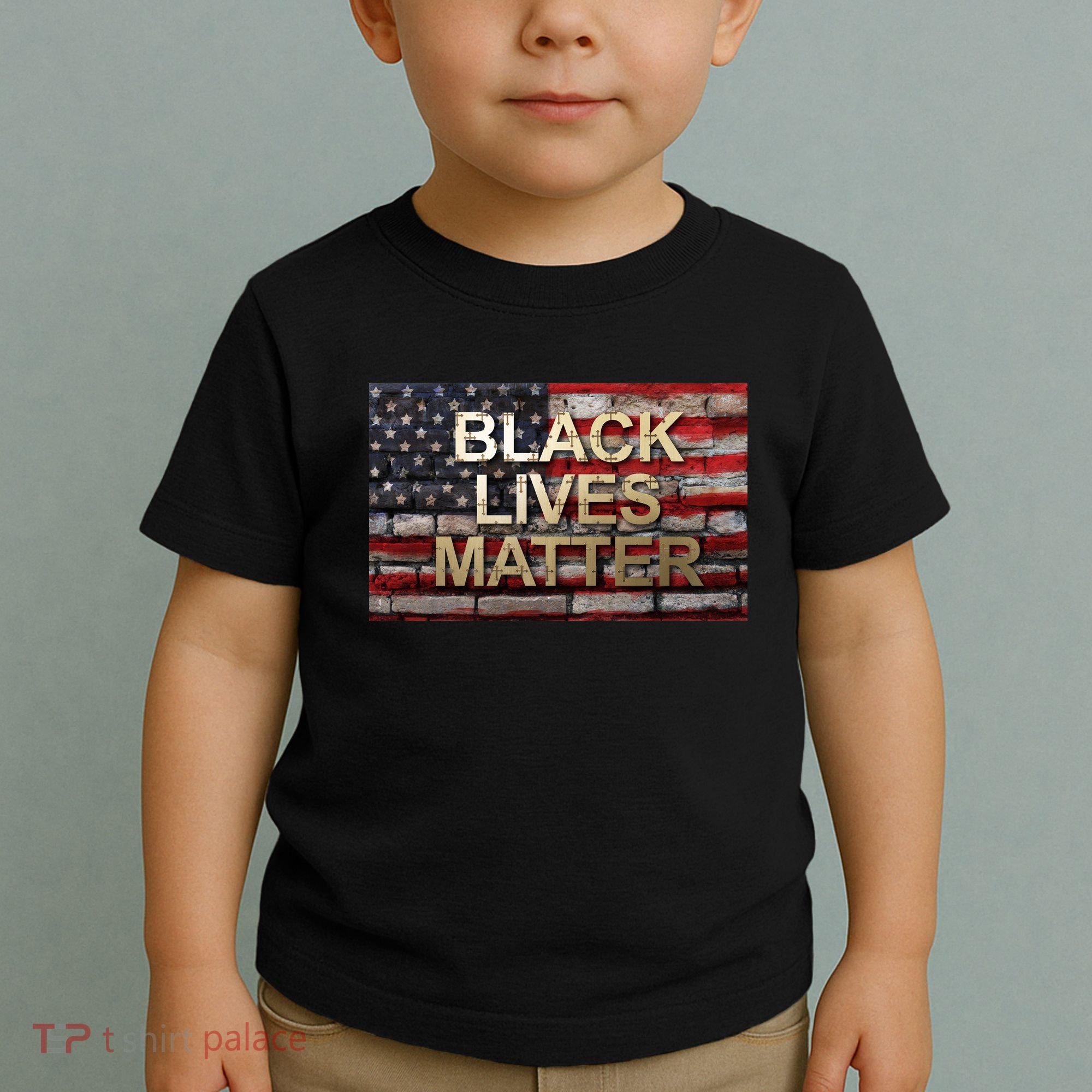 Black Lives Matter Abstract United States Flag Toddler T-Shirt