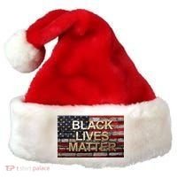 Black Lives Matter Abstract United States Flag Santa Hat thumb 0