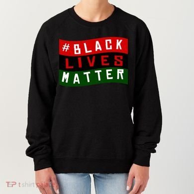 Black Lives Matter African American Flag Women's Sweatshirt