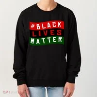 Black Lives Matter African American Flag Women's Sweatshirt thumb 0