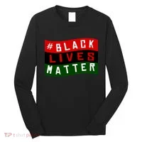 Black Lives Matter African American Flag Long Sleeve Shirt thumb 0
