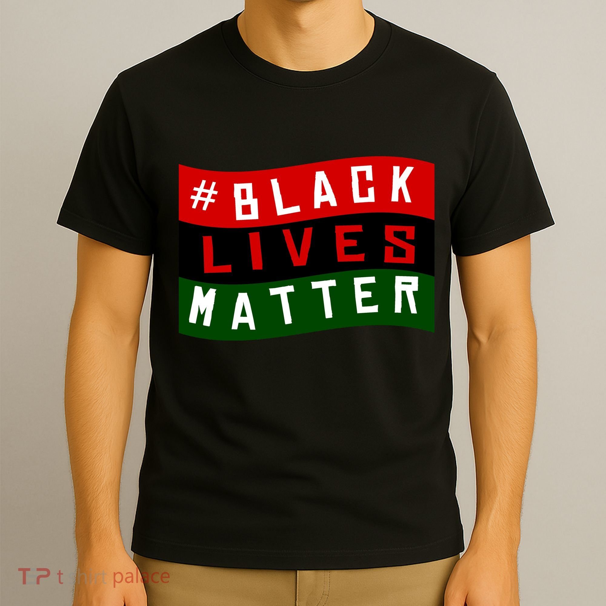 Black Lives Matter African American Flag T-Shirt