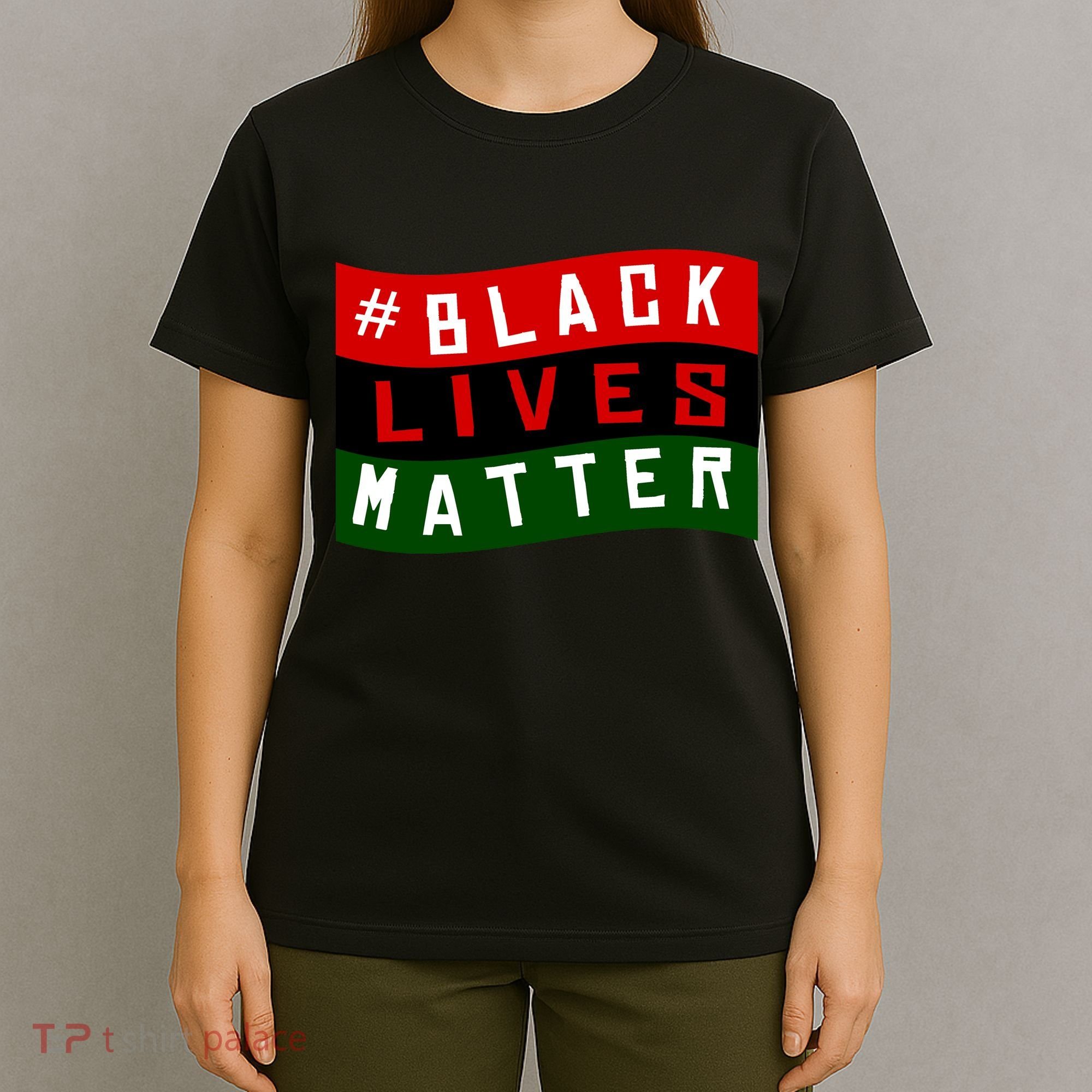 Black Lives Matter African American Flag T-Shirt