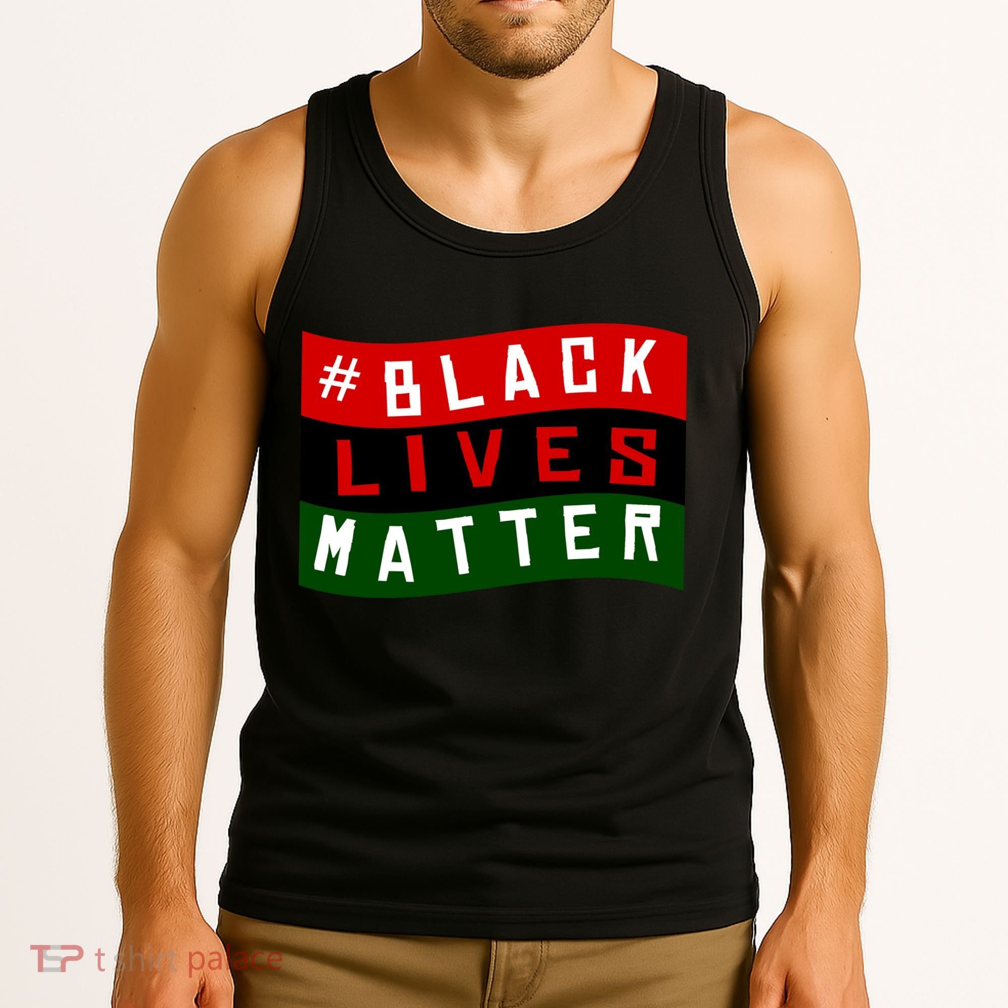 Black Lives Matter African American Flag Tank Top