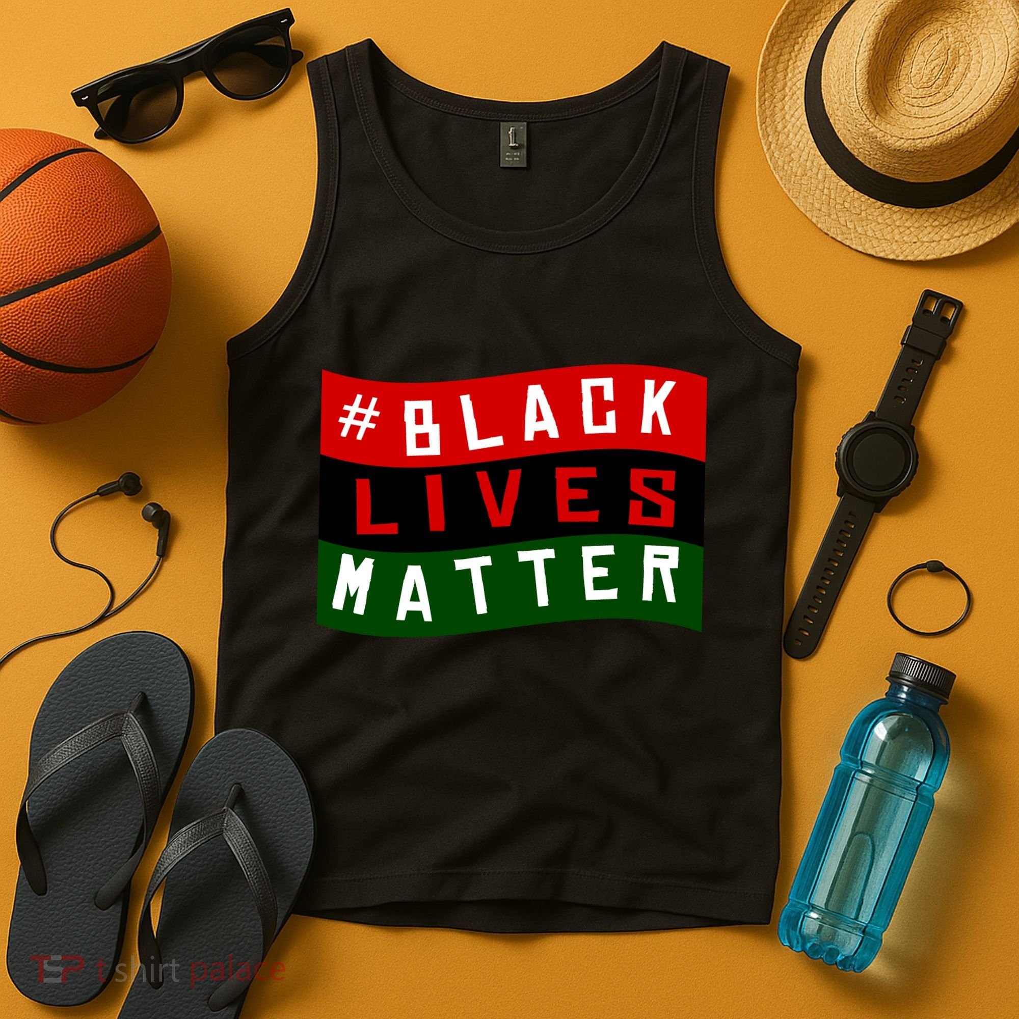 Black Lives Matter African American Flag Tank Top