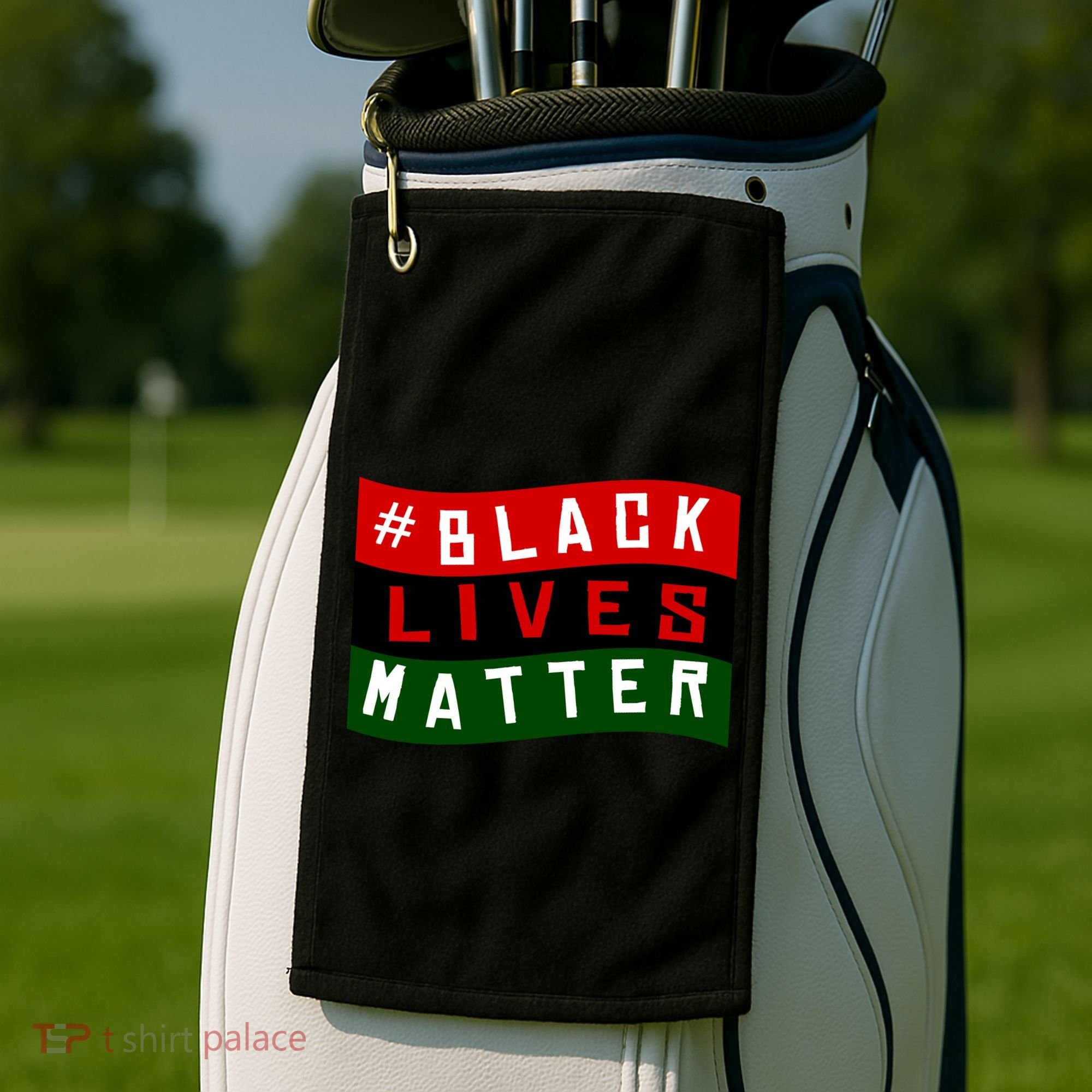 Black Lives Matter African American Flag Golf Towel