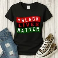 Black Lives Matter African American Flag Women's T-Shirt thumb 3