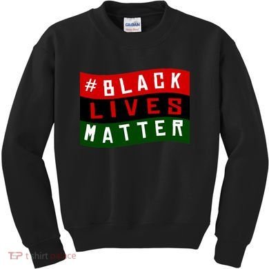 Black Lives Matter African American Flag Kids Sweatshirt