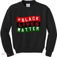 Black Lives Matter African American Flag Kids Sweatshirt thumb 0
