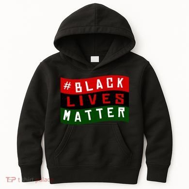 Black Lives Matter African American Flag Kids Hoodie