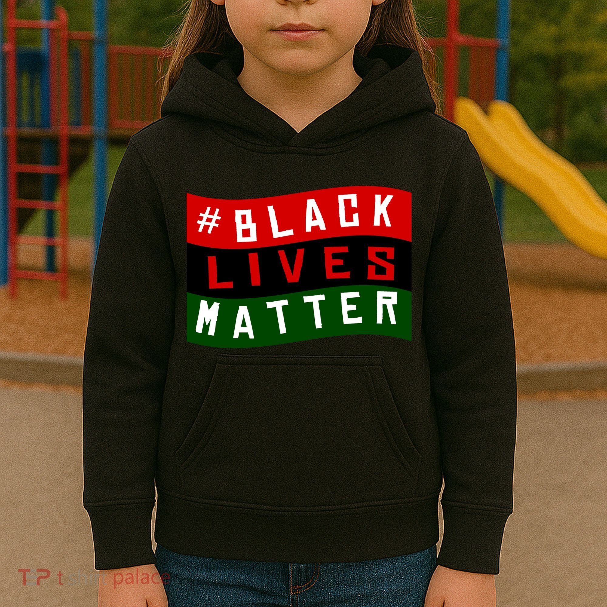 Black Lives Matter African American Flag Kids Hoodie